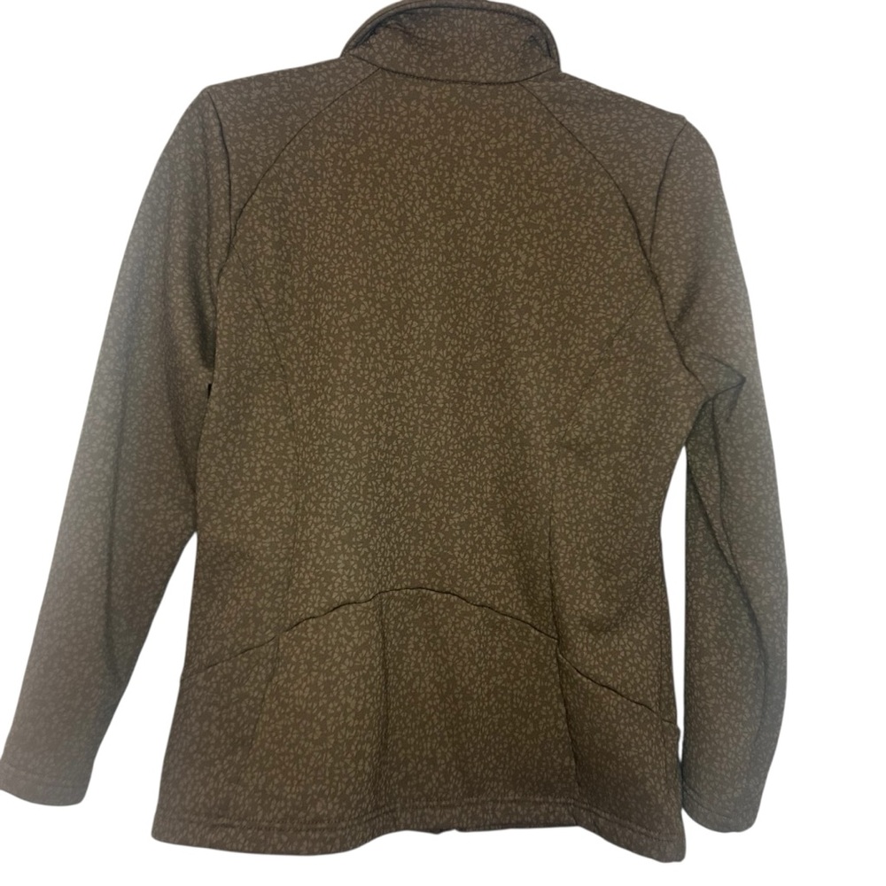 LLBean Fleece Lined Softshell Jacket Women’s M Brown Zip Up Outdoor - Picture 5 of 12